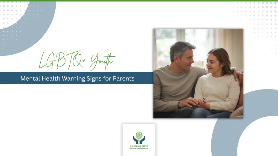 Parent listening to a teen, supporting LGBTQ+ youth mental health